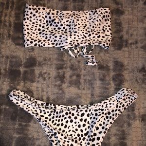 Zaful Dalmatian print bikini